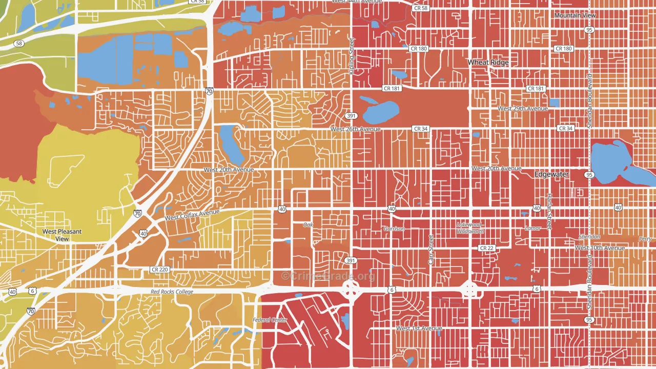 80215, CO Map of Vehicle Theft Rates