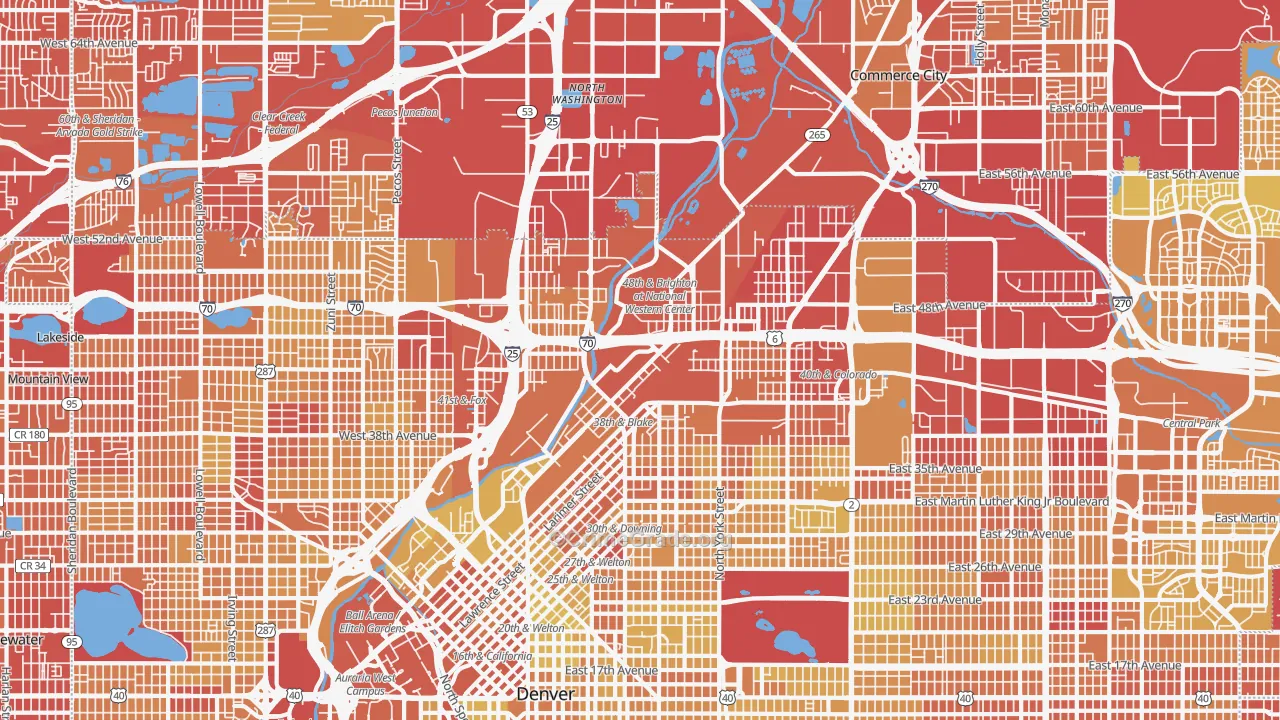 80216, CO Map of Vehicle Theft Rates