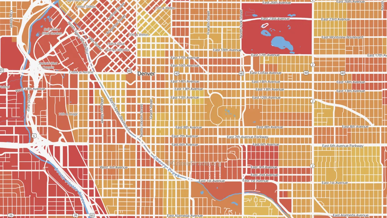 80218, CO Map of Vehicle Theft Rates