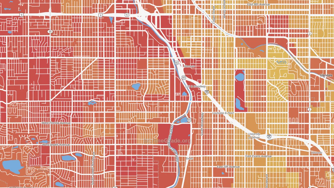 80223, CO Map of Vehicle Theft Rates