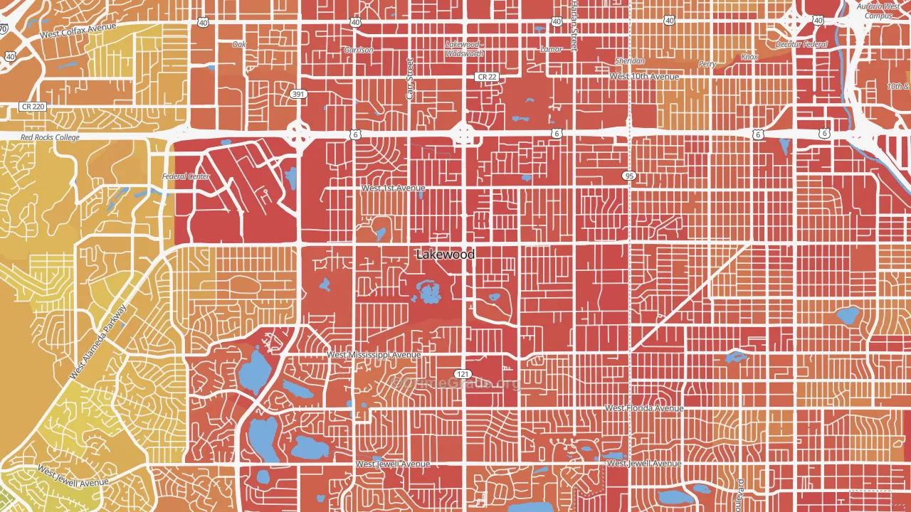 80226, CO Map of Vehicle Theft Rates