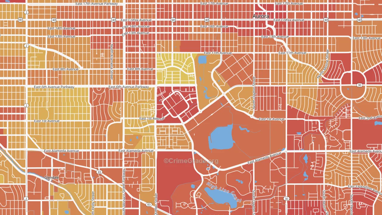 80230, CO Map of Vehicle Theft Rates