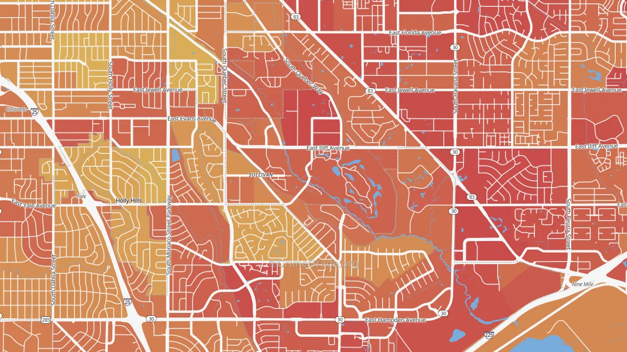 80231, CO Map of Vehicle Theft Rates