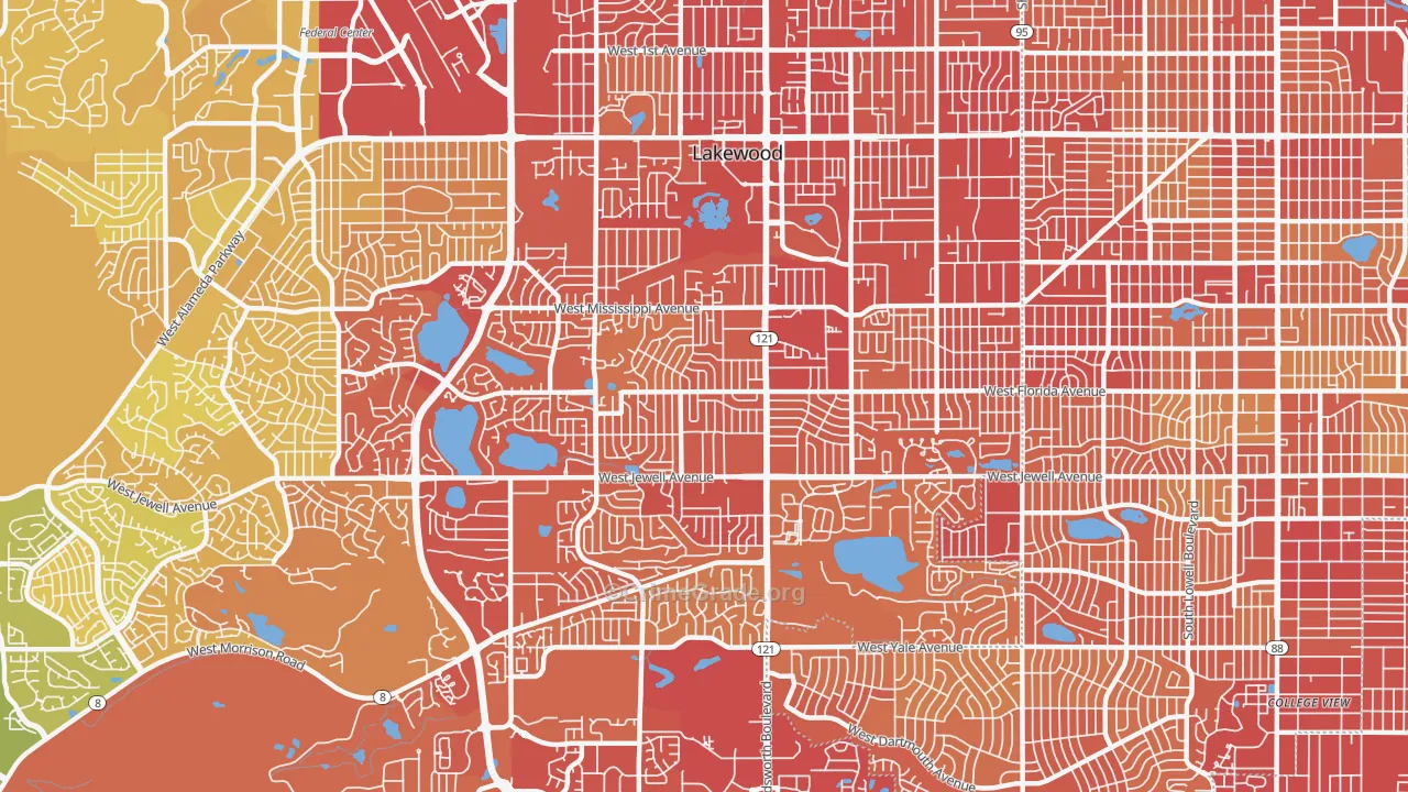 80232, CO Map of Vehicle Theft Rates
