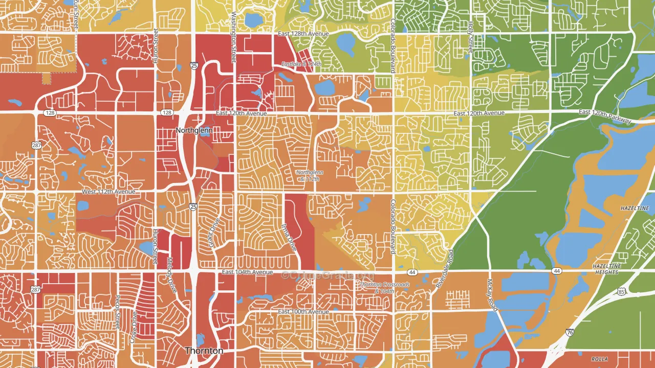 80233, CO Map of Vehicle Theft Rates