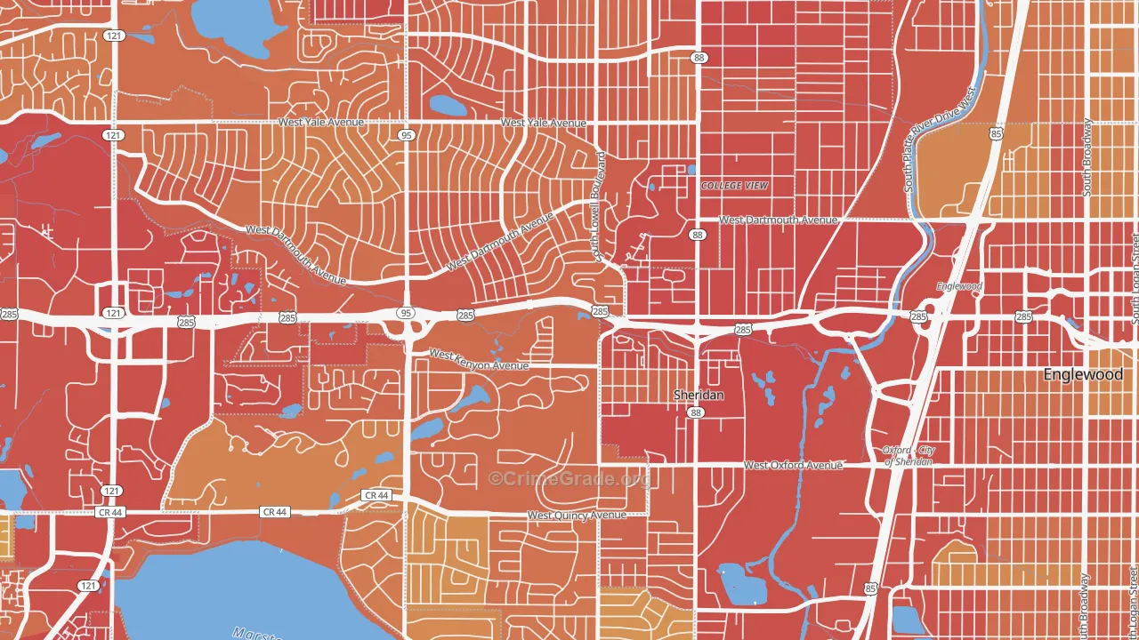 80236, CO Map of Vehicle Theft Rates