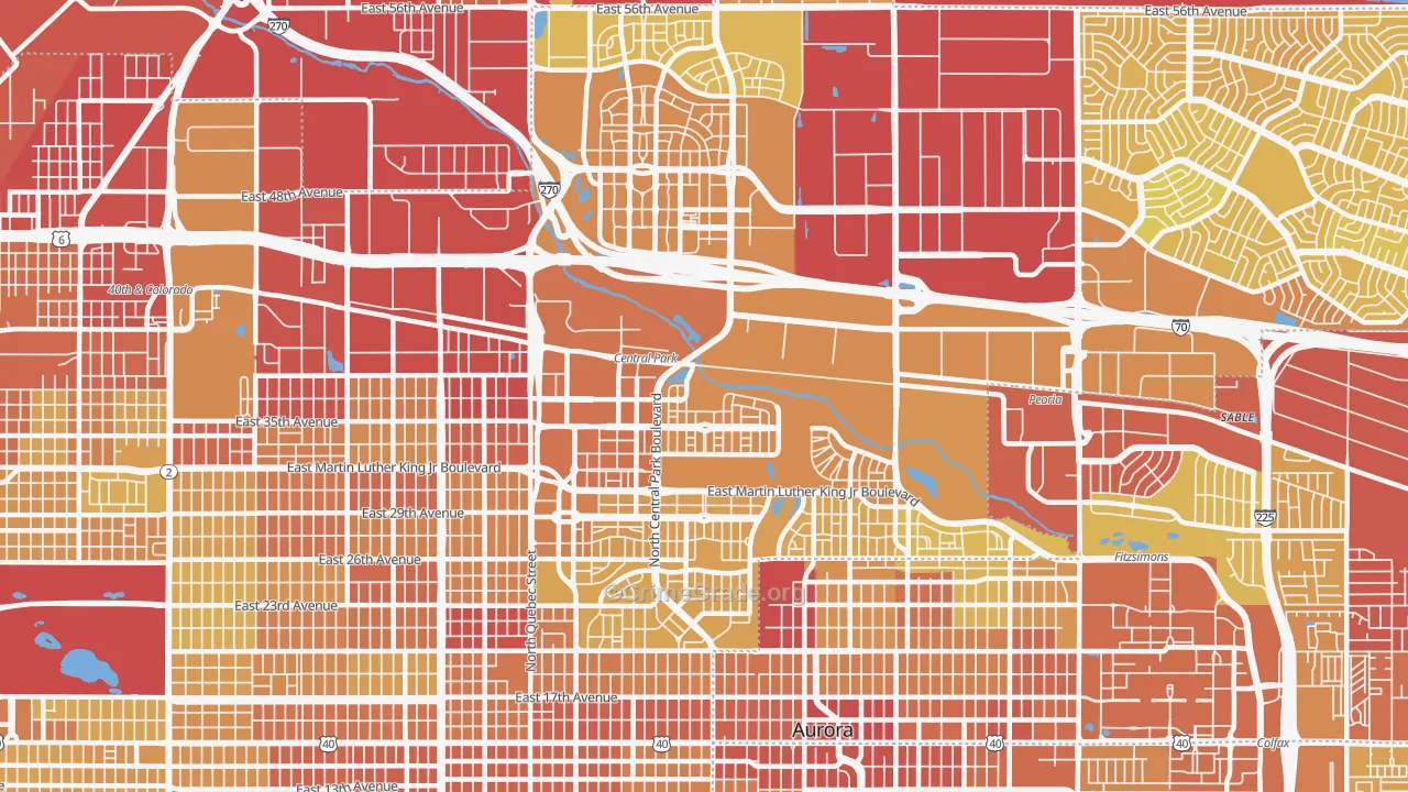 80238, CO Map of Vehicle Theft Rates