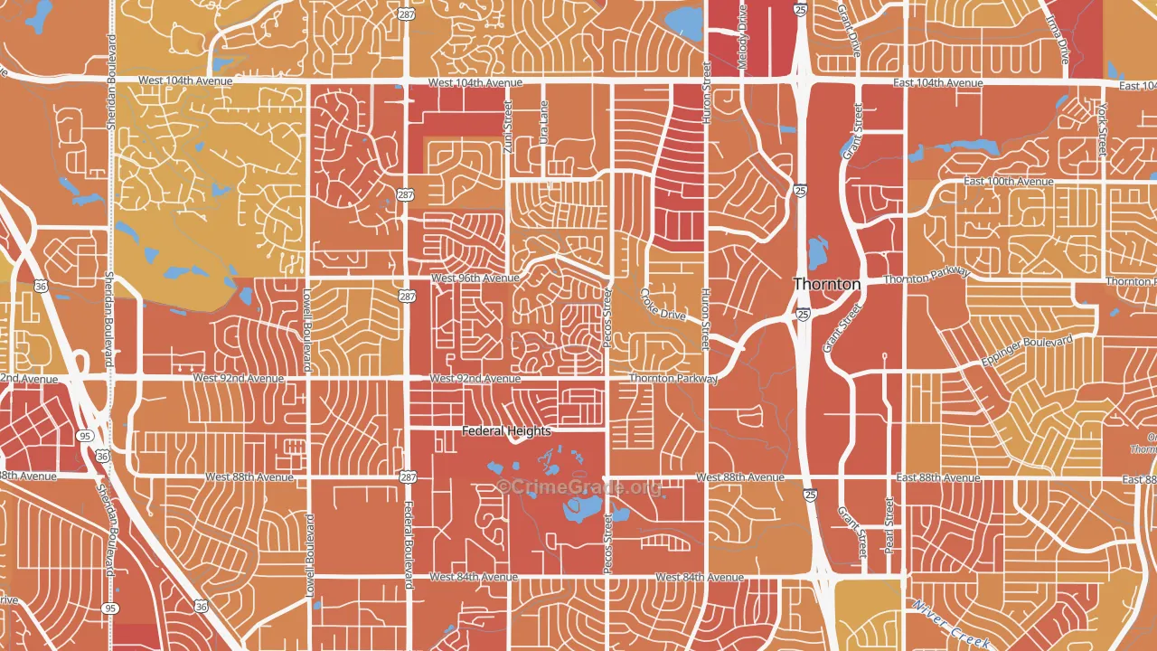80260, CO Map of Vehicle Theft Rates