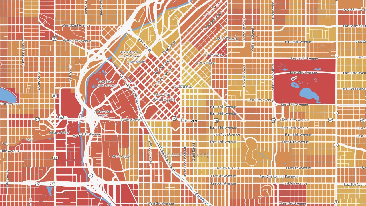 80274, CO Map of Vehicle Theft Rates