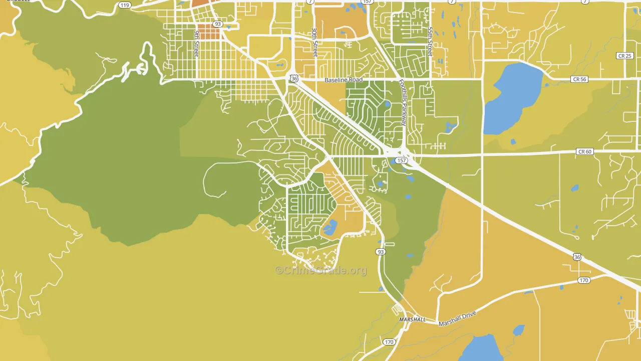 80305, CO Map of Vehicle Theft Rates