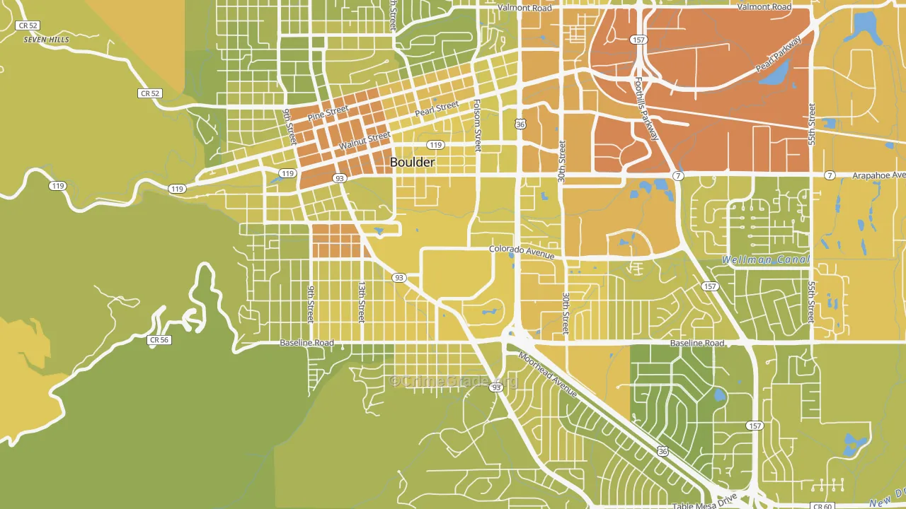 80309, CO Map of Vehicle Theft Rates