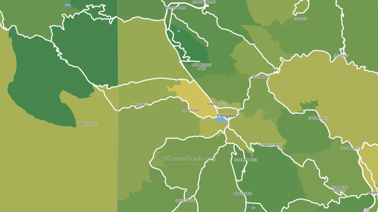 80439, CO Map of Vehicle Theft Rates