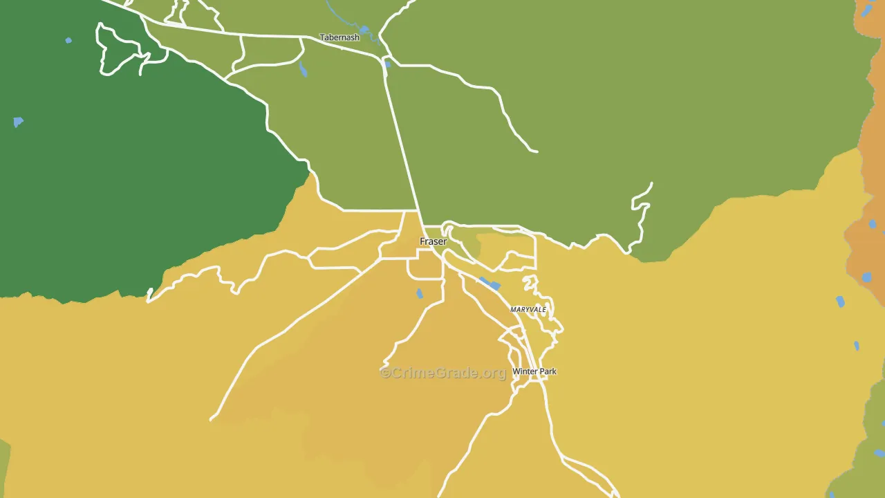 80442, CO Map of Vehicle Theft Rates