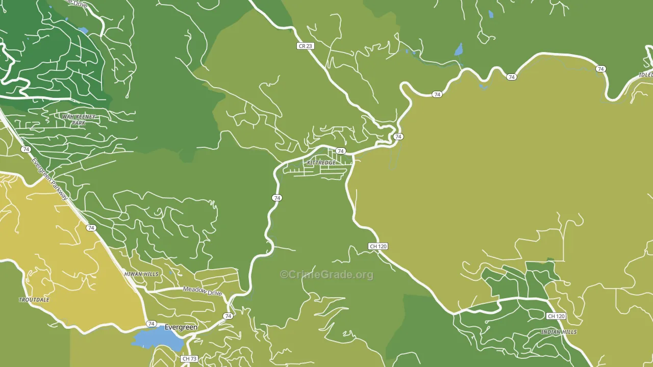 80457, CO Map of Vehicle Theft Rates