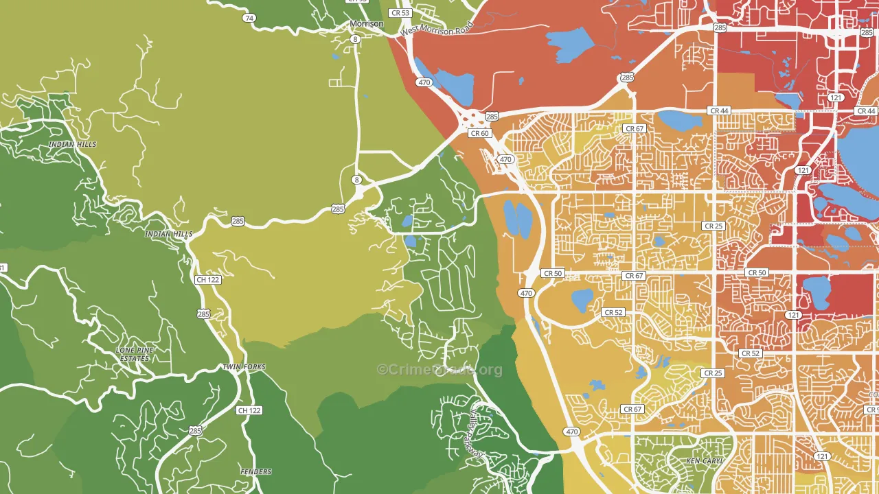 80465, CO Map of Vehicle Theft Rates