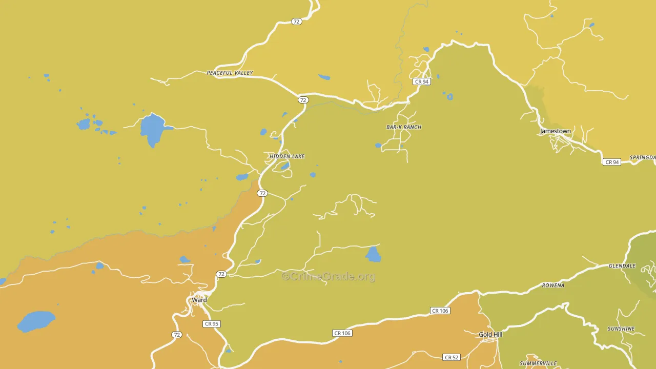 80481, CO Map of Vehicle Theft Rates