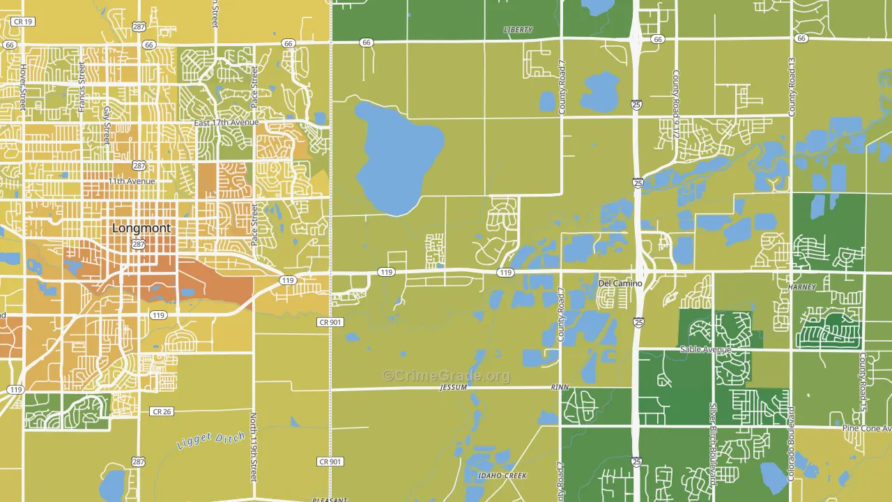 80504, CO Map of Vehicle Theft Rates