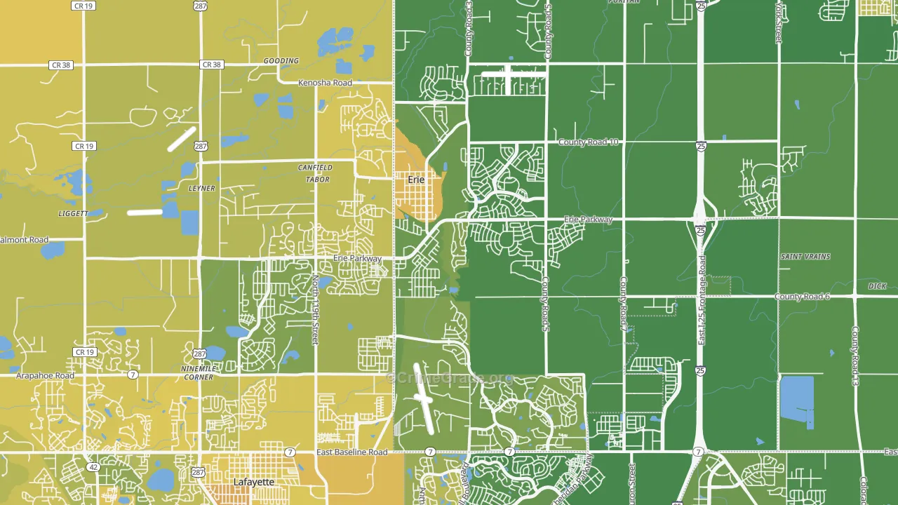 80516, CO Map of Vehicle Theft Rates