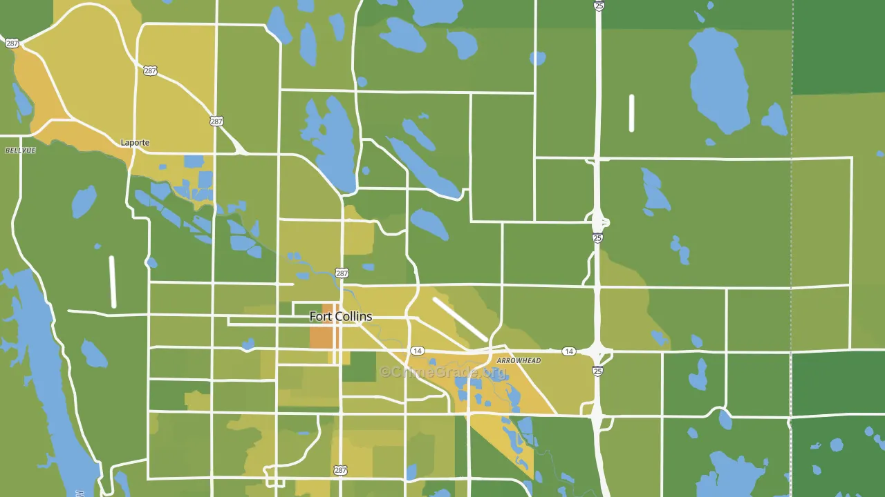 80524, CO Map of Vehicle Theft Rates