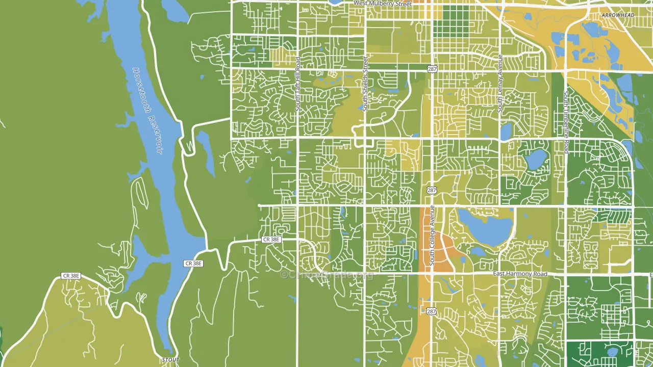 80526, CO Map of Vehicle Theft Rates