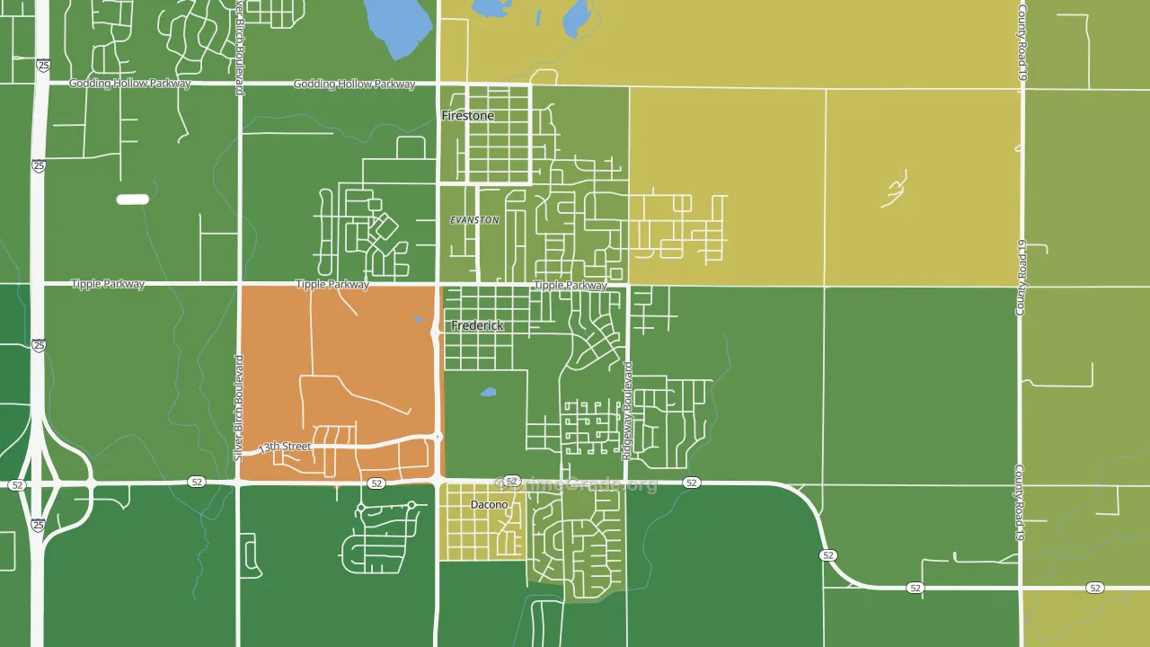 80530, CO Map of Vehicle Theft Rates