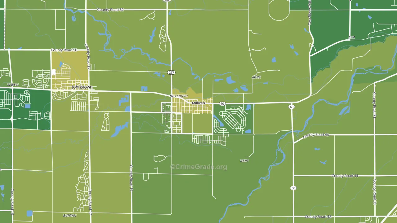 80543, CO Map of Vehicle Theft Rates