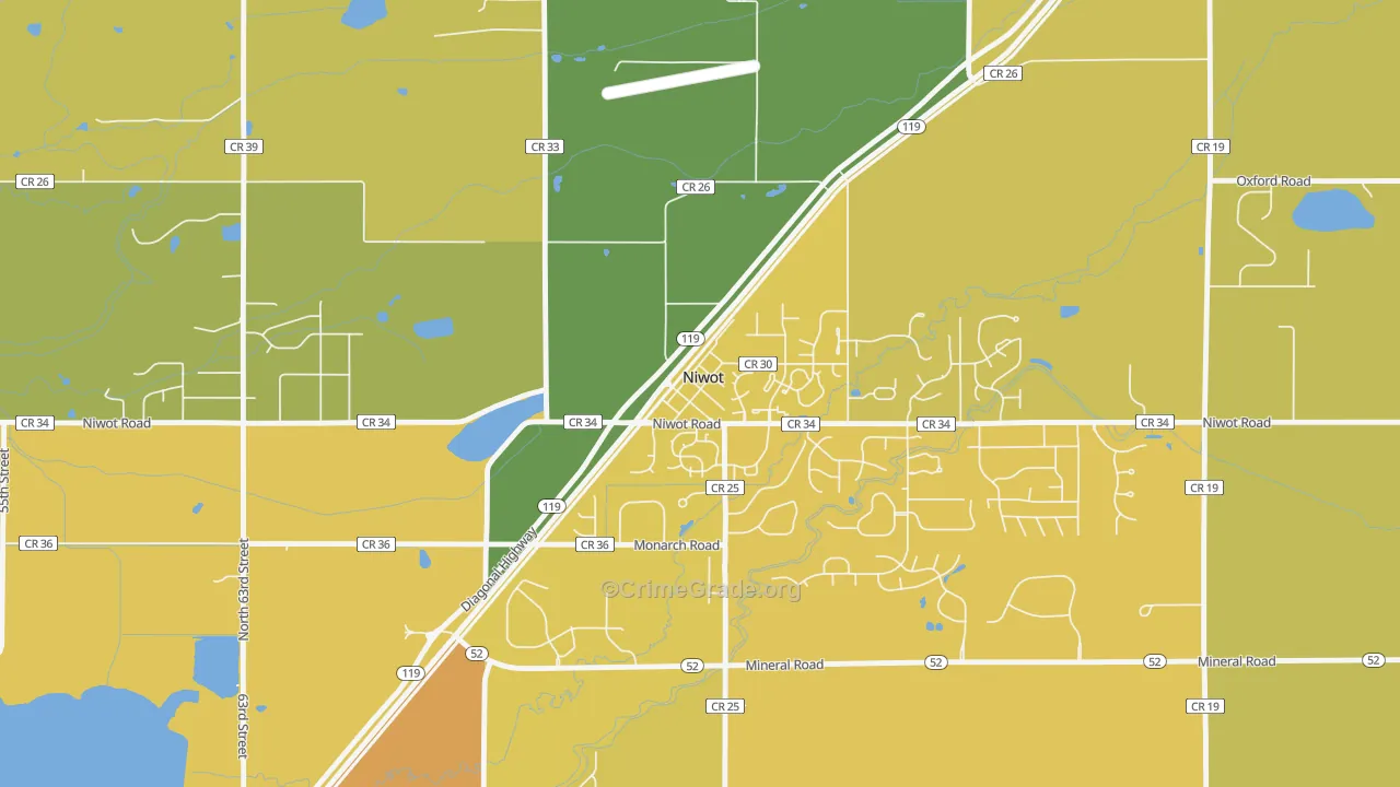 80544, CO Map of Vehicle Theft Rates