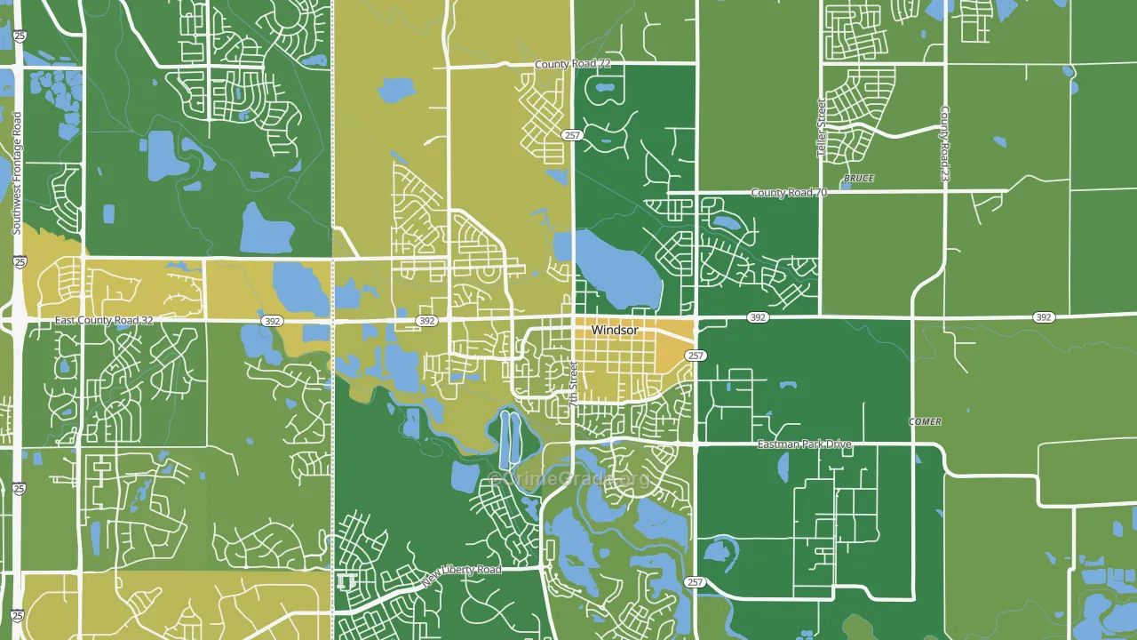 80550, CO Map of Vehicle Theft Rates