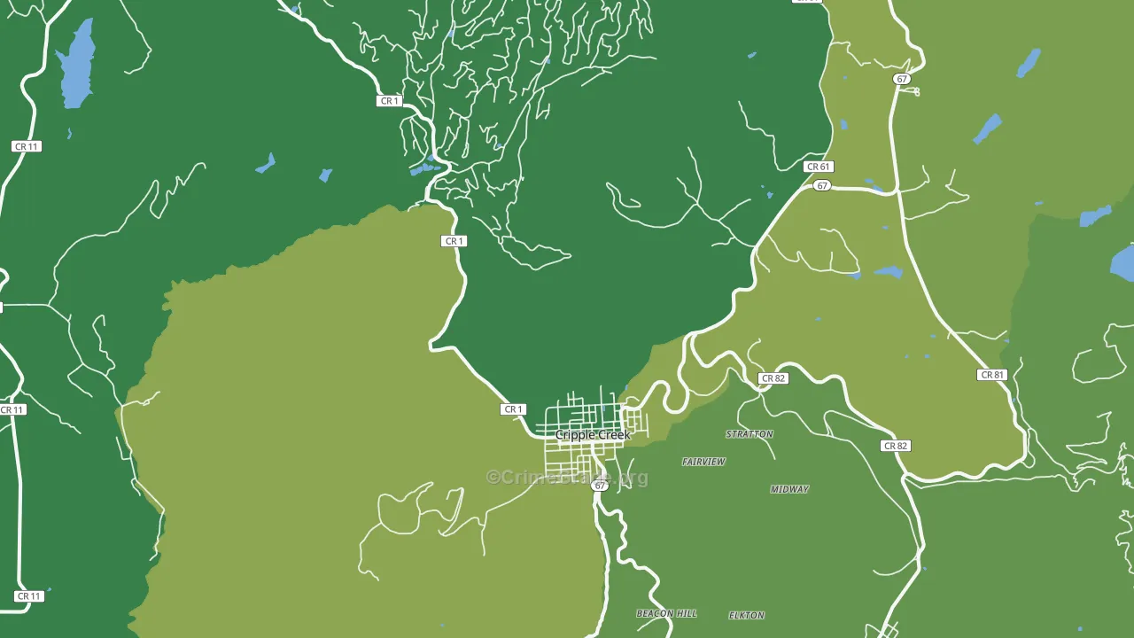 80813, CO Map of Vehicle Theft Rates