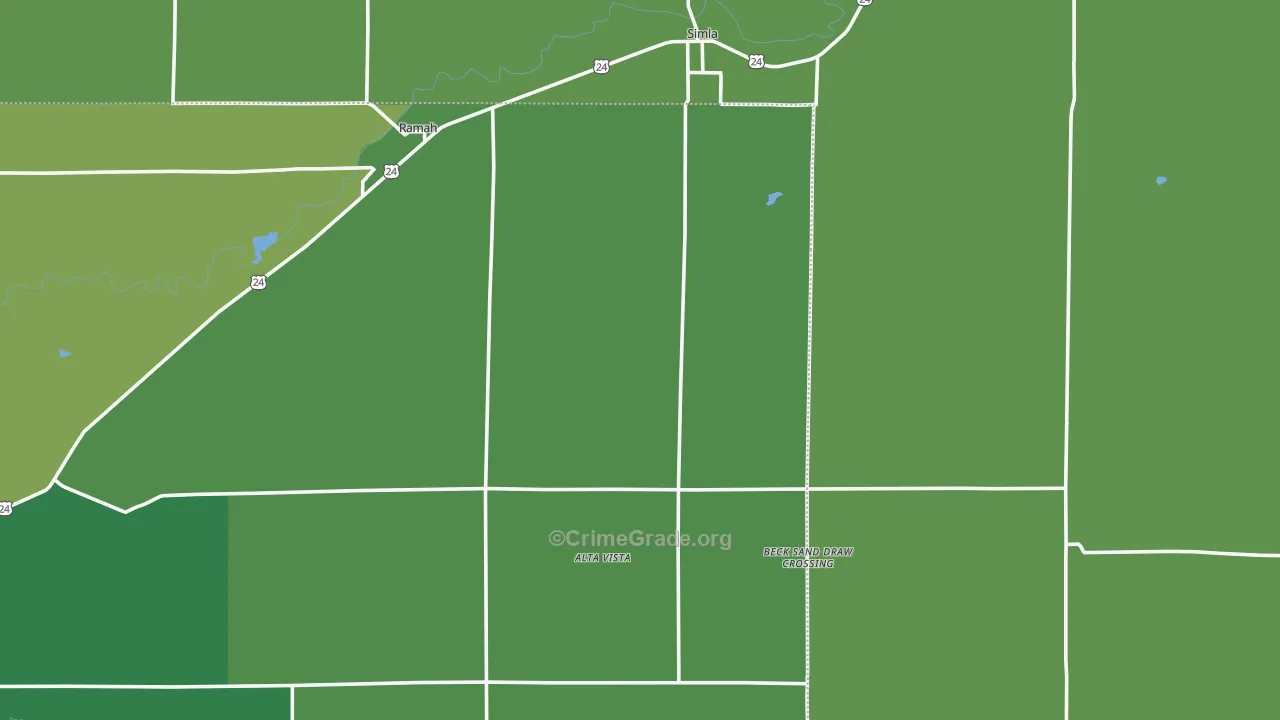 80832, CO Map of Vehicle Theft Rates