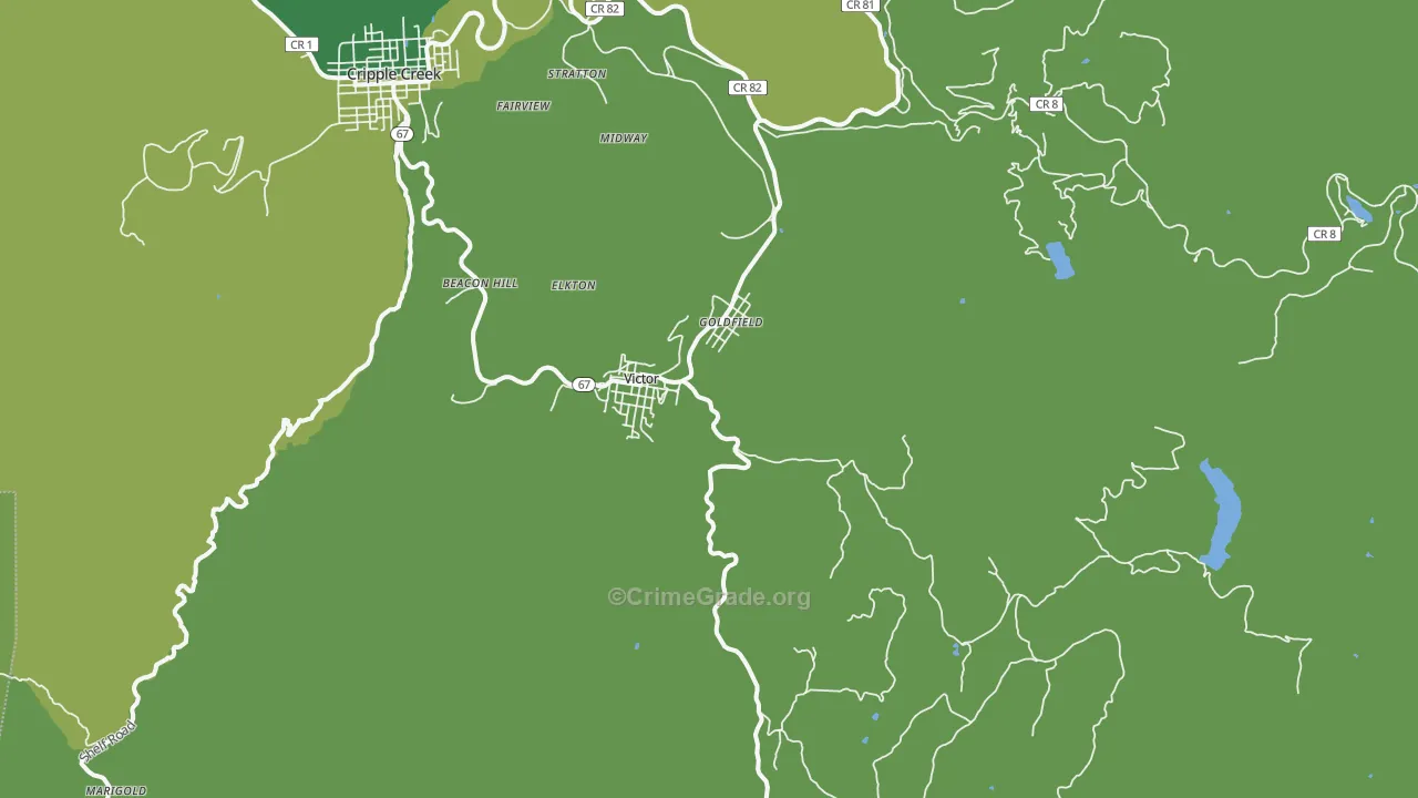 80860, CO Map of Vehicle Theft Rates