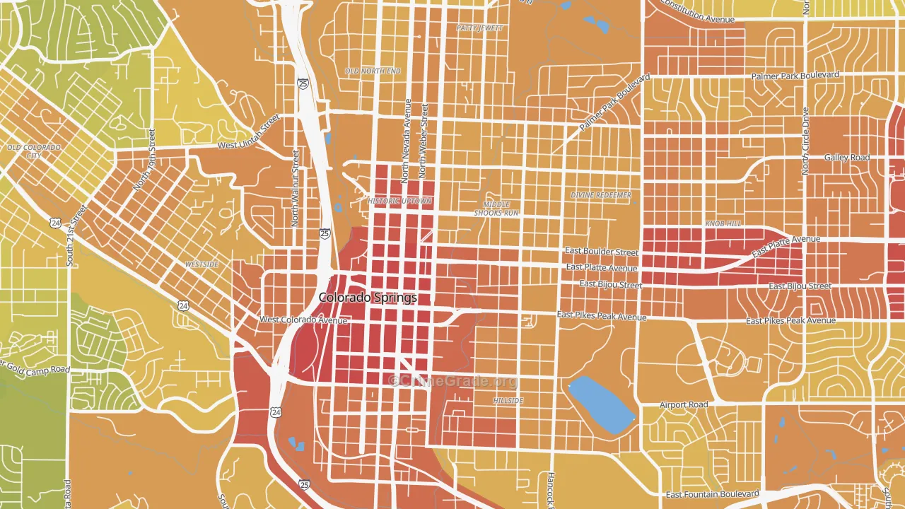 80903, CO Map of Vehicle Theft Rates