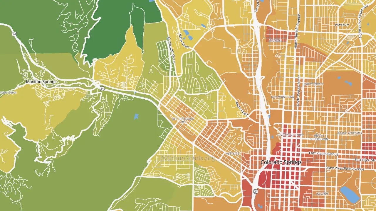 80904, CO Map of Vehicle Theft Rates