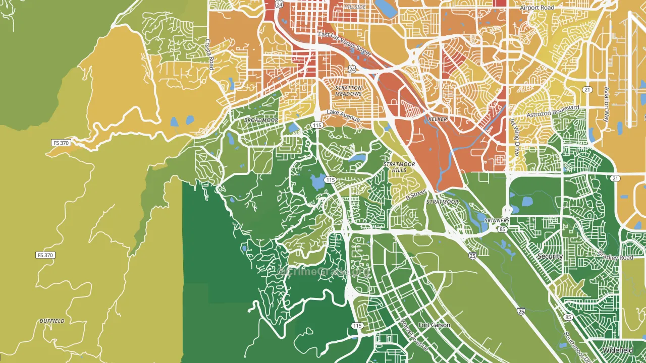 80906, CO Map of Vehicle Theft Rates
