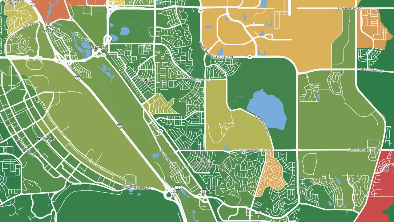 80911, CO Map of Vehicle Theft Rates
