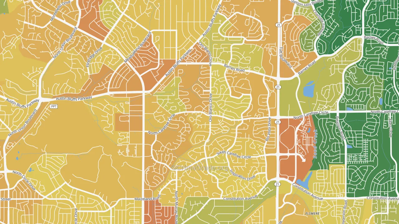 80917, CO Map of Vehicle Theft Rates