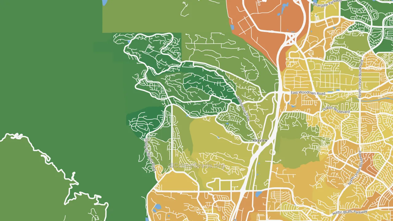 80919, CO Map of Vehicle Theft Rates