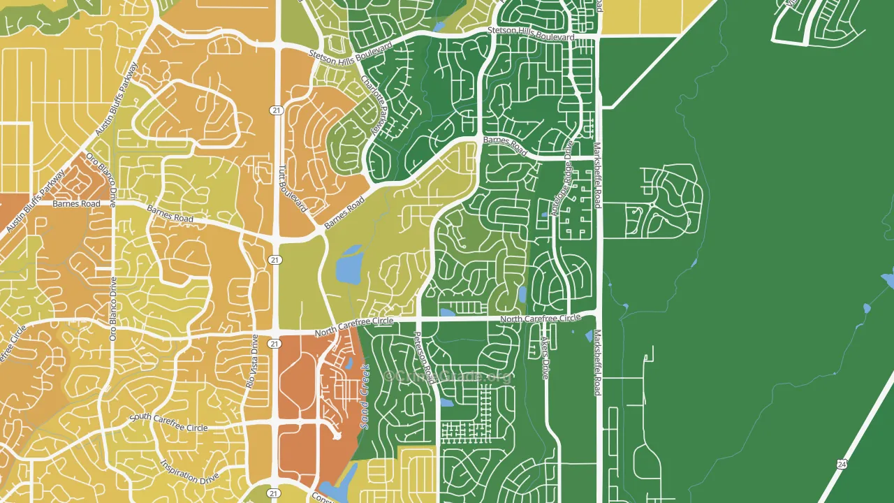 80922, CO Map of Vehicle Theft Rates