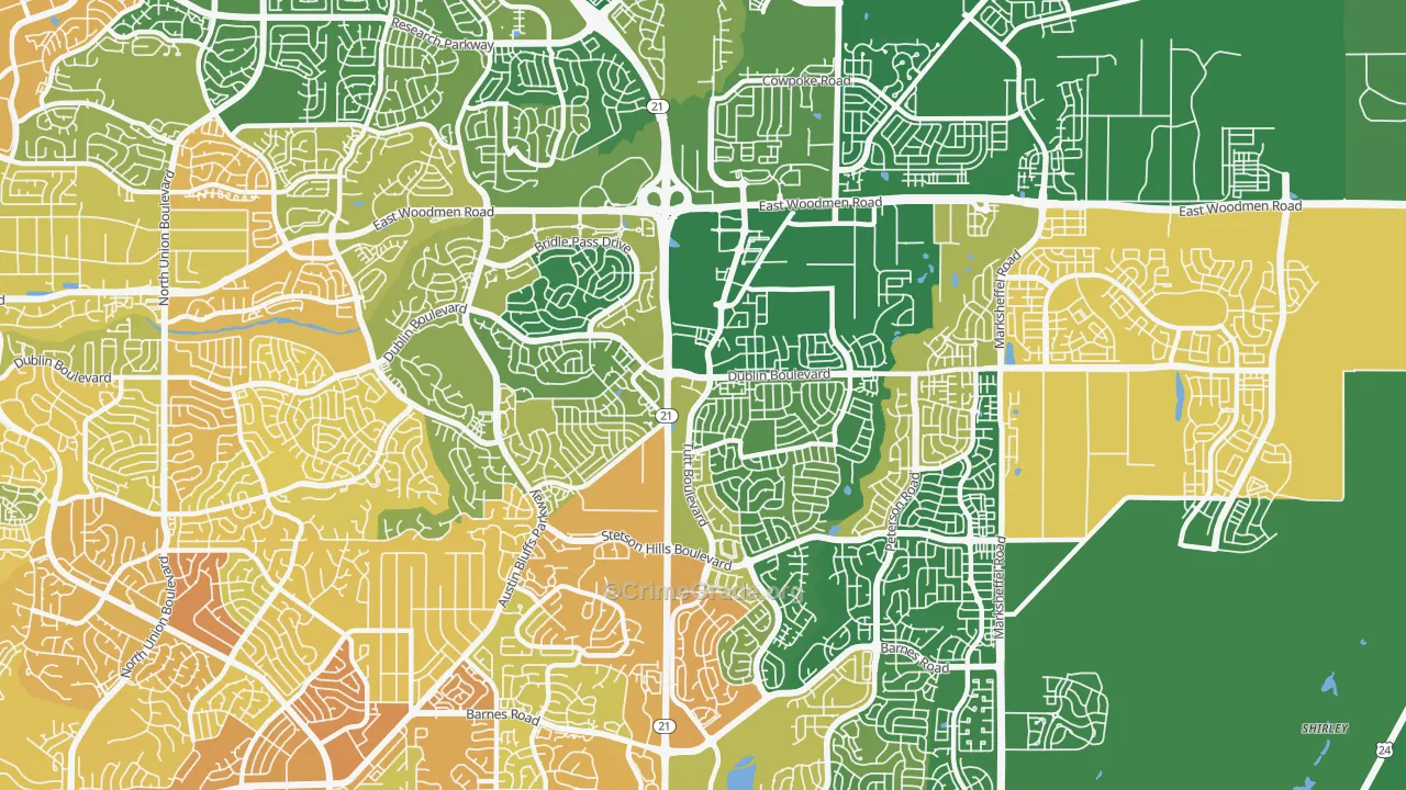 80923, CO Map of Vehicle Theft Rates