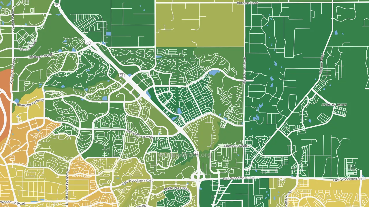 80924, CO Map of Vehicle Theft Rates