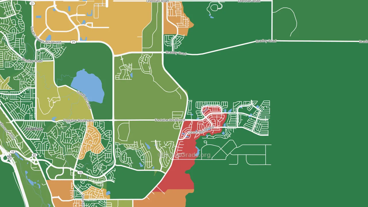 80925, CO Map of Vehicle Theft Rates