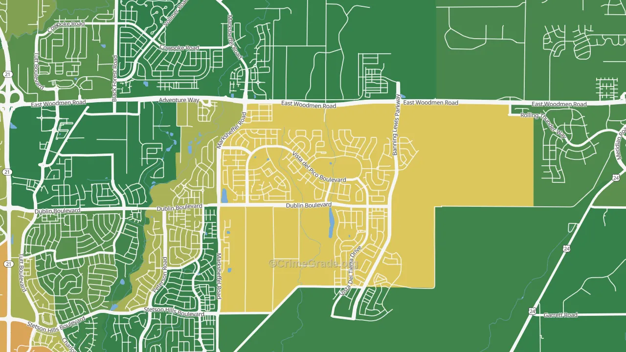 80927, CO Map of Vehicle Theft Rates