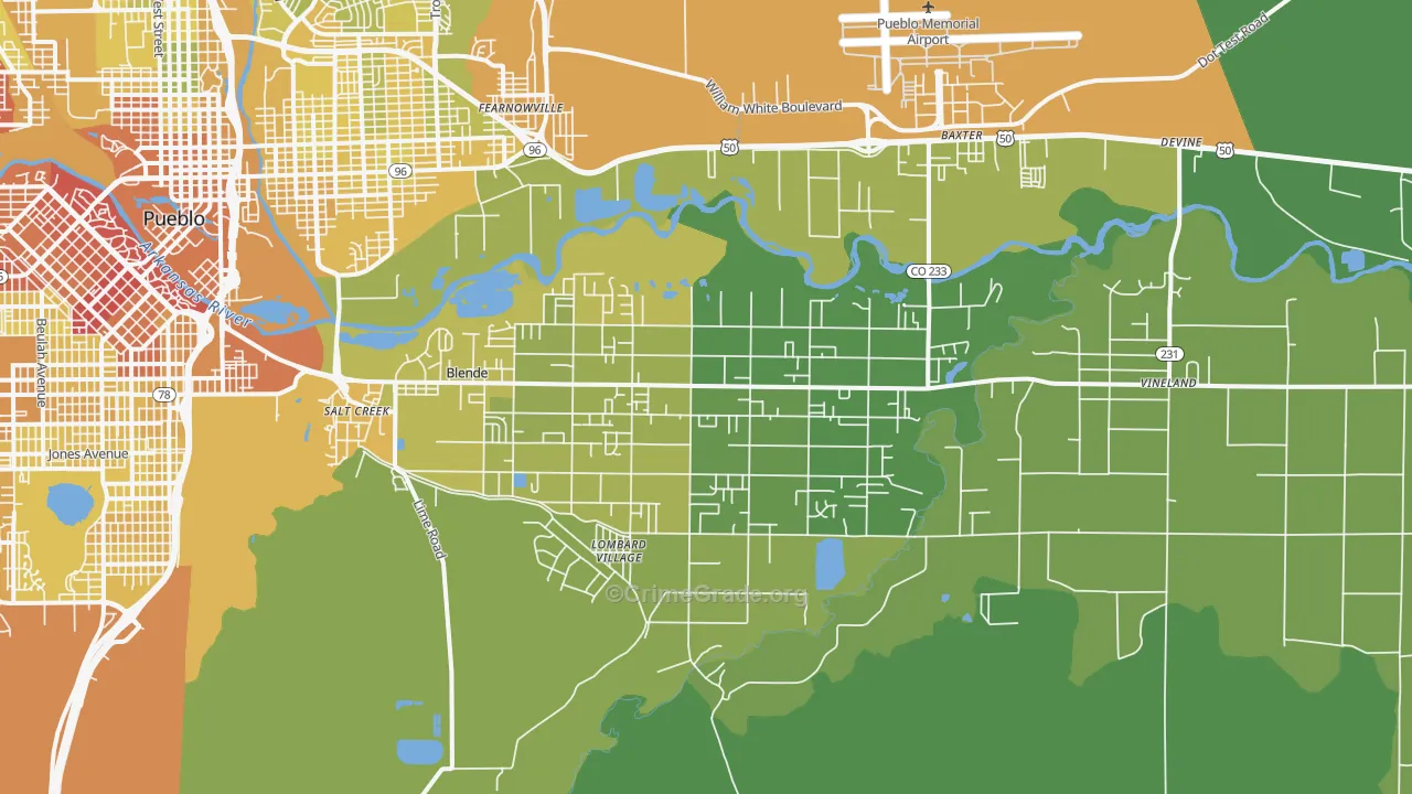 81006, CO Map of Vehicle Theft Rates