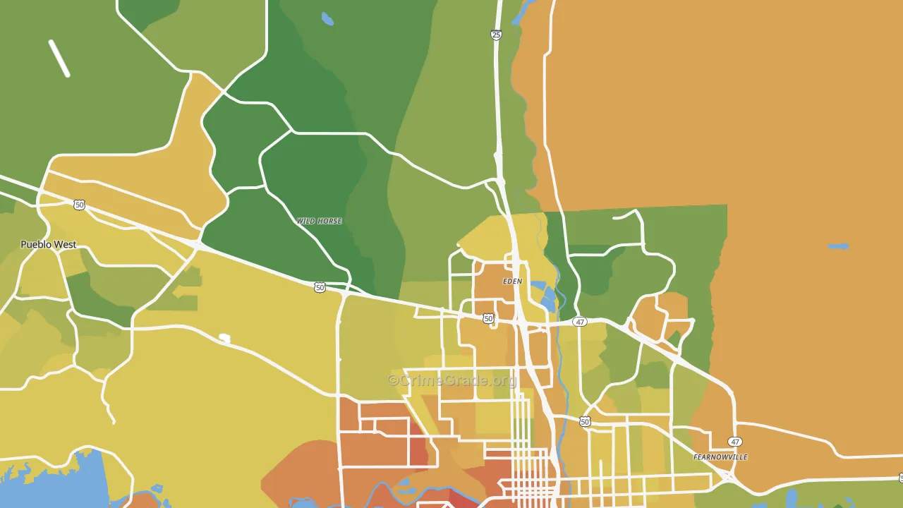 81008, CO Map of Vehicle Theft Rates