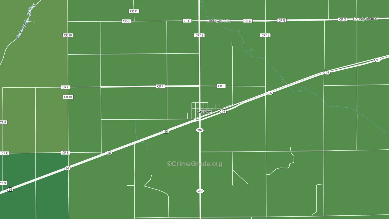 81033, CO Map of Vehicle Theft Rates