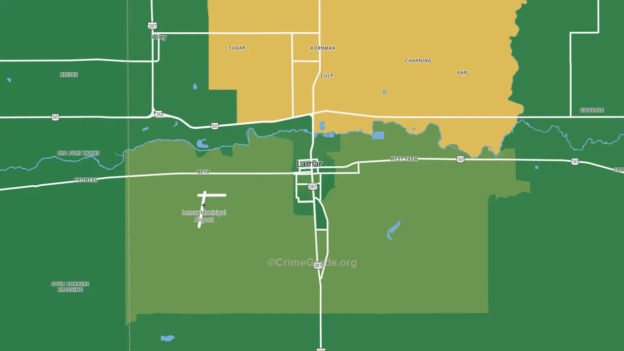 81052, CO Map of Vehicle Theft Rates