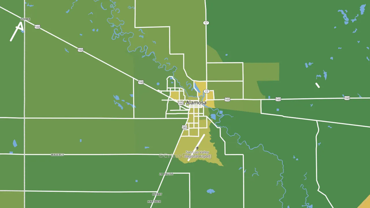 81101, CO Map of Vehicle Theft Rates