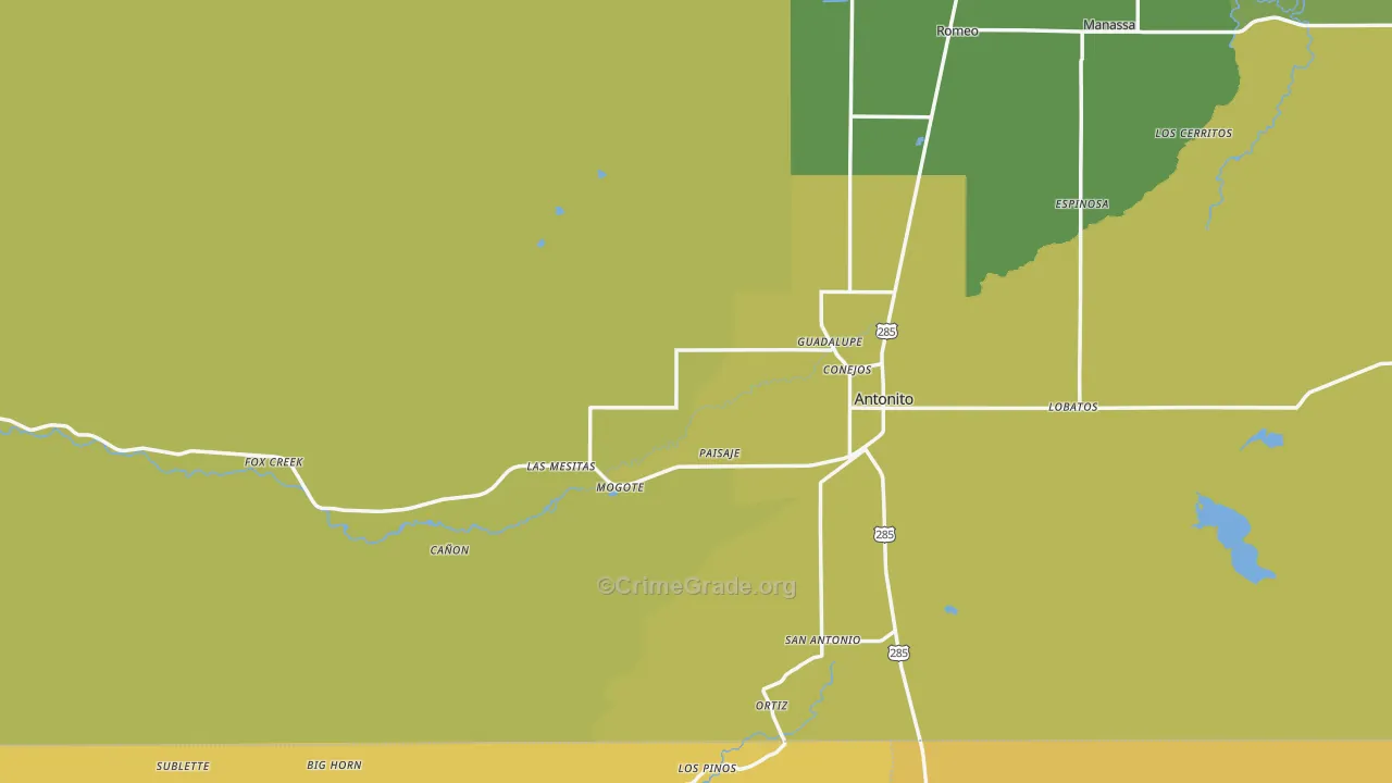 81120, CO Map of Vehicle Theft Rates