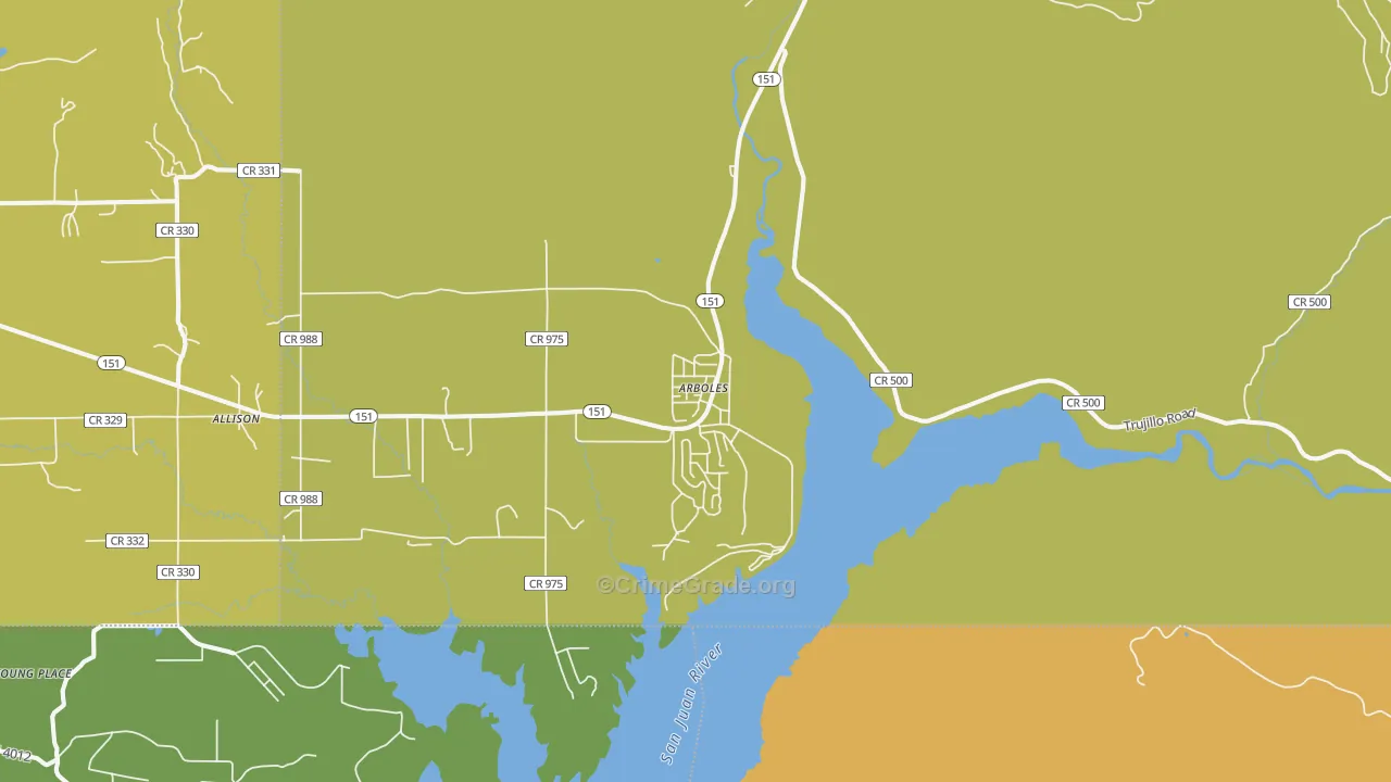 81121, CO Map of Vehicle Theft Rates