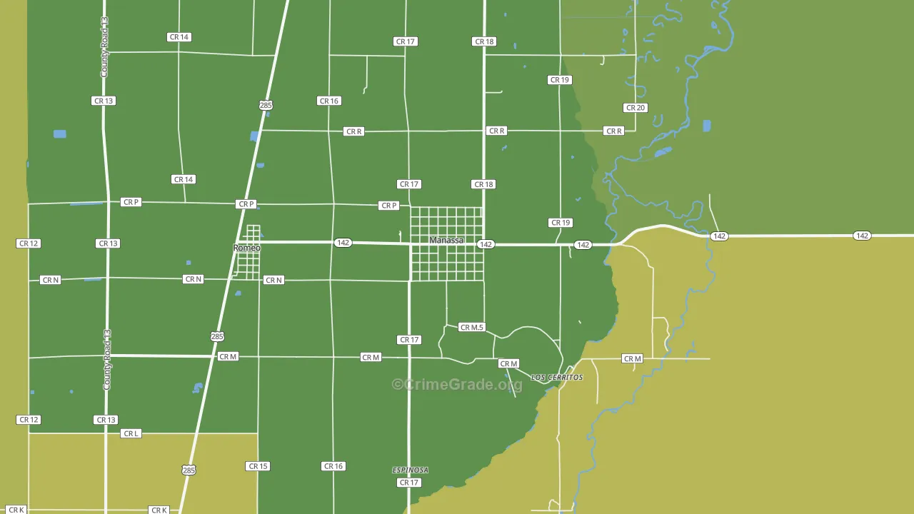 81141, CO Map of Vehicle Theft Rates